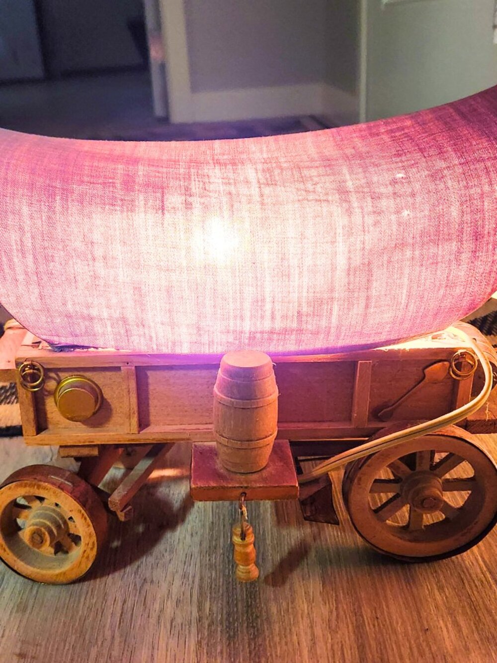 Vintage 1950s Handmade Stagecoach Lamp Wagon Light Western Decor Works Rare